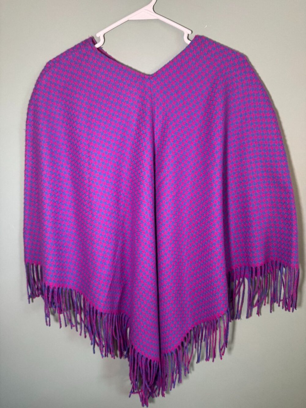 Lord & Taylor Houndstooth Poncho — One Size